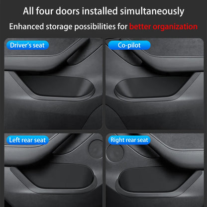 Tesla Model Y Juniper 2025+ TPE Door Storage Tray Set Front & Rear