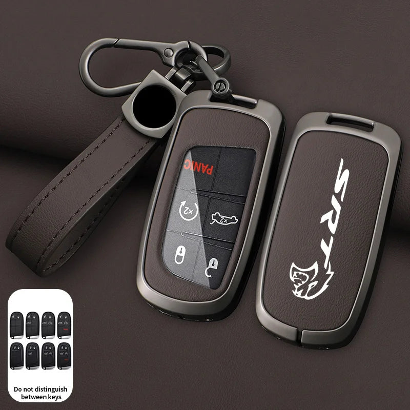 Dodge Zinc Alloy Key Case - A-brown keyring