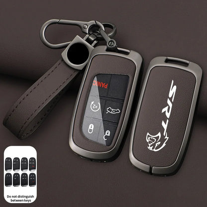 Dodge Zinc Alloy Key Case - A-brown keyring
