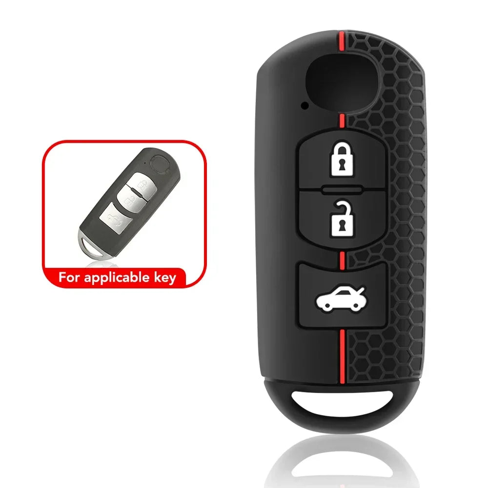 Mazda Silicone Key Cover — CX-5, CX-3, MX-5 Miata, 2 to 4 Button