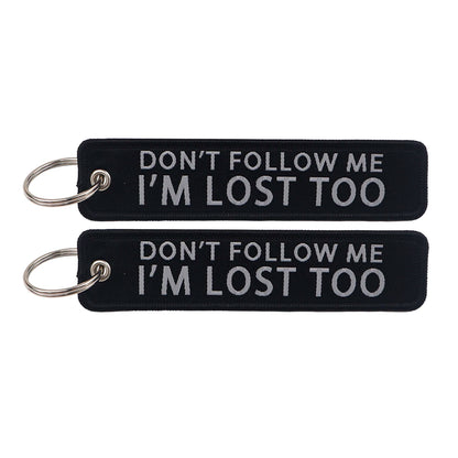 Embroidered Keys Tag Keychain - Personalized Key Identifier Fob