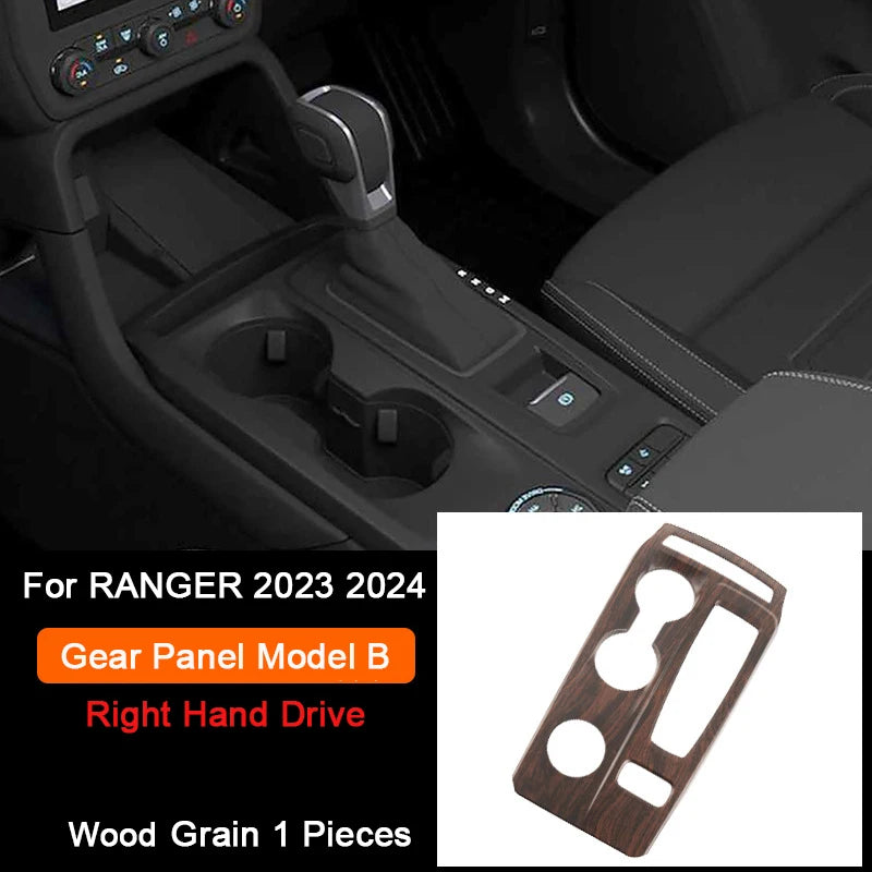 Ford Ranger Wildtrak Wood Grain Trim - Gear Panel B RHD