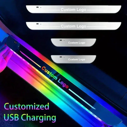 LED Door Sill Light Logo Projector Lamp with USB Power