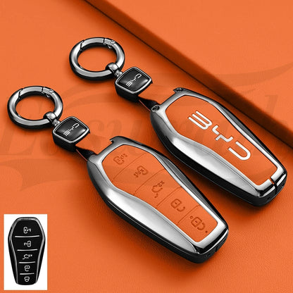 Leather Key Case Cover for BYD Song Plus Qin Han Tang Atto Dolphin