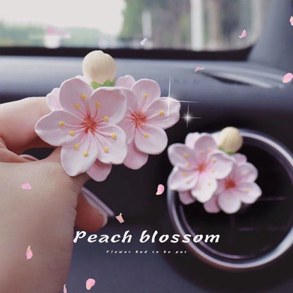 Flower Car Vent Air Freshener Clip – Peach Blossom Aroma Diffuser