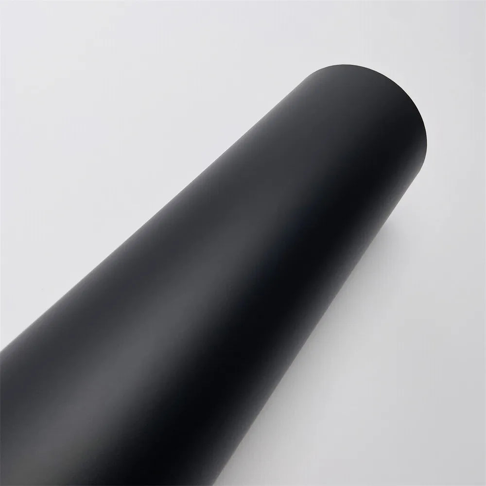 Matte Black Car Vinyl Wrap – Self-Adhesive Film with Air Release for Cars & Motorcycles - 10X152 CM