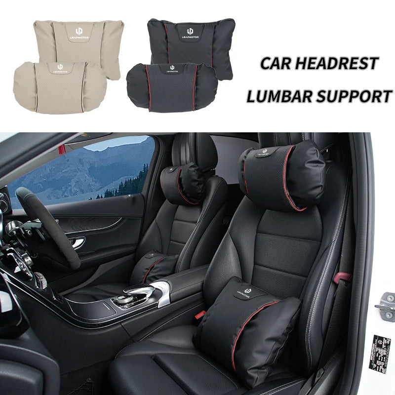 Leapmotor Car Seat Headrest & Lumbar Support Pillow Set