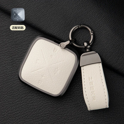 Zinc Alloy Leather Key Cover for Geely ZEEKR 001 7X 009 X Car Fob