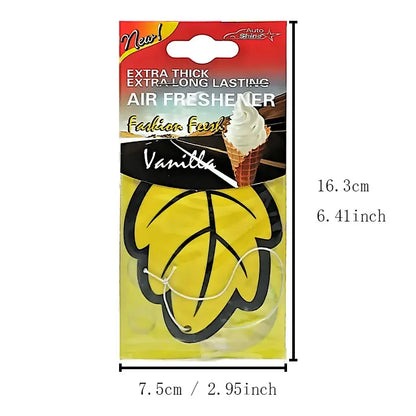 Leaf Shape Hanging Car Air Freshener - 3Pcs-Apple
