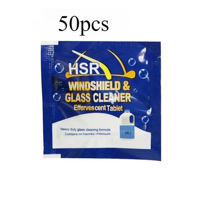All-Season Windshield Washer Effervescent Tablets – Shellac-Free Concentrate | 1 Tablet Makes 4L Fluid - 10pcs