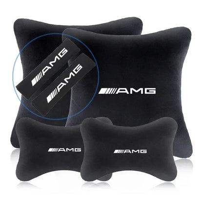 Mercedes AMG Neck & Lumber support Pillow and Shoulder Pad - 2Neck&2Lumber Pillow and 2Shoulder Pad