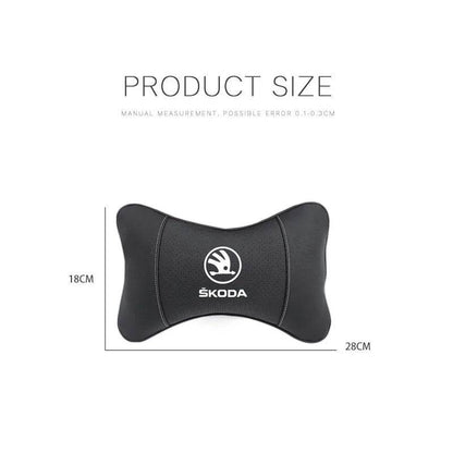 Car Seat Neck Pillow for Skoda – Compatible with Octavia, Superb, Rapid, Kodiaq, Karoq, Fabia, Kamiq & More - 