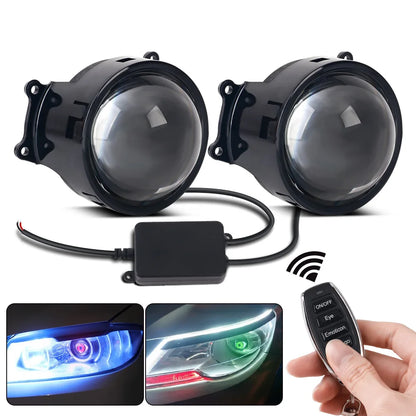 3-Inch Devil's Eye LED Headlight Retrofit Kit with Remote Control