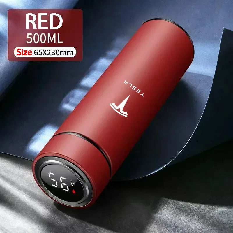 Tesla 500ML Smart Thermos Cup - Red