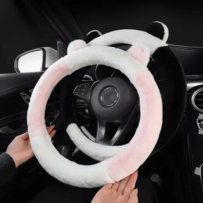Plush Cat Ear Universal Steering Wheel Cover