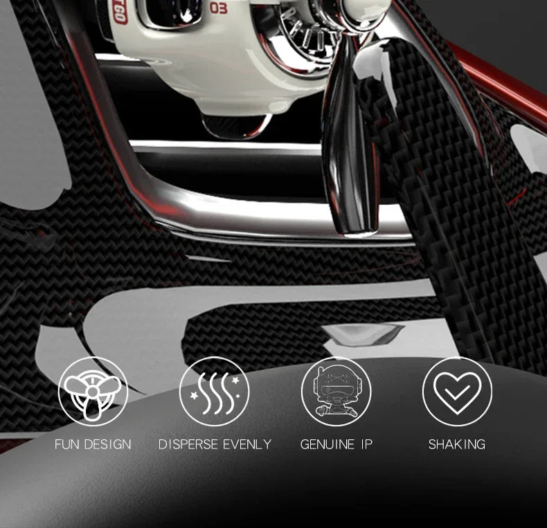 Rotating Propeller Pilot Plane Car Air Freshener - Battle Bear