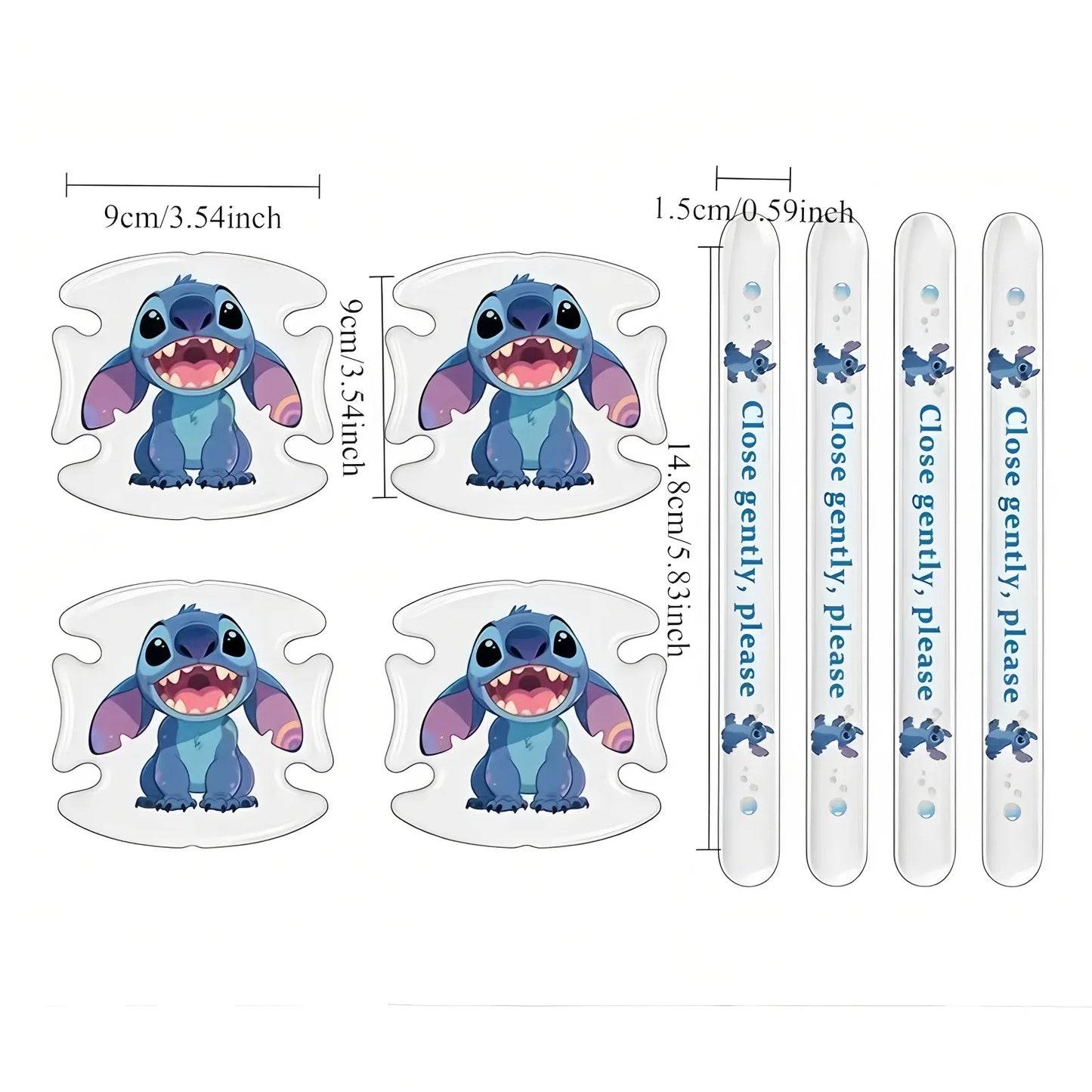 Disney Stitch Car Sticker Scratch-Resistant Vinyl Decal Set