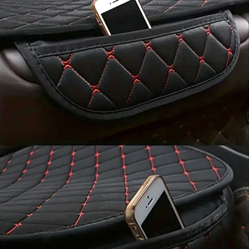 3Pcs Universal Cotton Linen Car Seat Cover Set - All Season