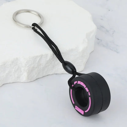 PVC Tire Keychain Car Key Ring Pendant for Auto Modification
