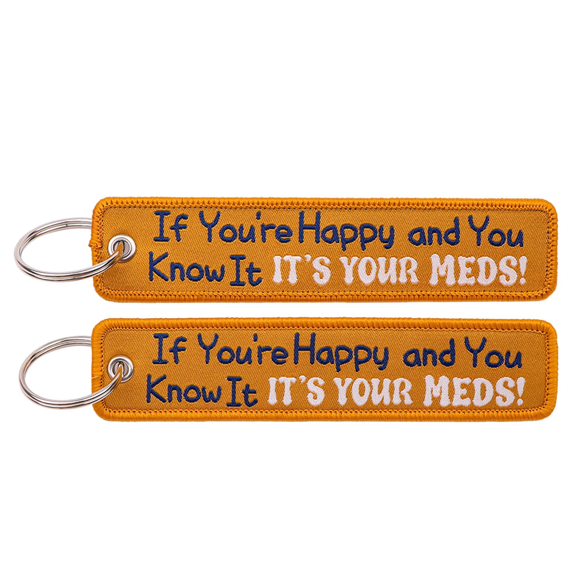 Embroidered Keys Tag Keychain - Personalized Key Identifier Fob