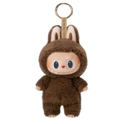 Labubu Plush Keychain – Kawaii Monster Backpack Pendant - Brown