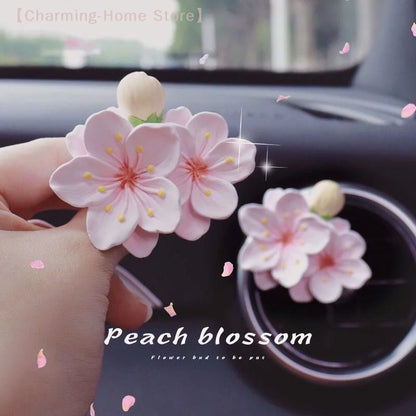 Flower Car Vent Air Freshener Clip – Peach Blossom Aroma Diffuser