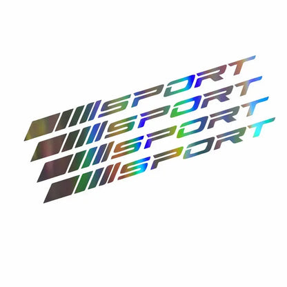 4Pcs Car Wheel Rim Stickers – DIY Racing Stripes for Cars, SUVs & Trucks - Colour