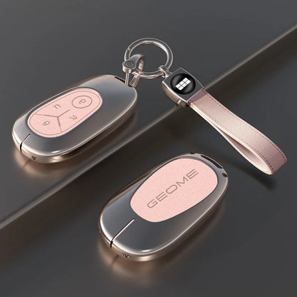 Geely Geome Dream Zinc Alloy Smart Key Cover - H-Silver-Pink