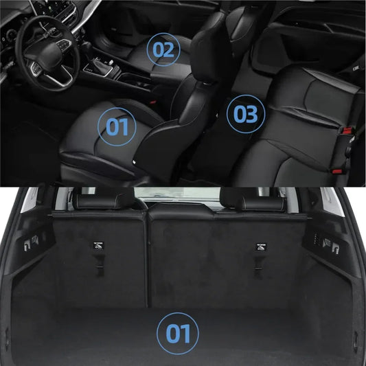 MG MG4 EV Floor Mats 2022-2024 TPE 3D All Weather Car Trunk Pad Set - Trunk A