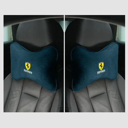 Ferrari Suede Neck Pillow - 2pc-Blue