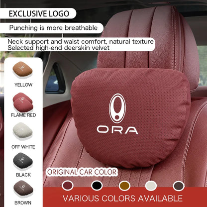 GWM ORA Car Neck Headrest & Lumbar Support Pillow Set