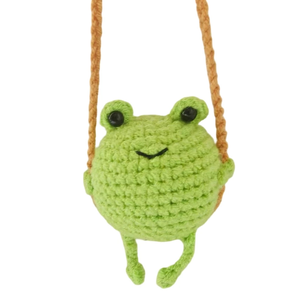 Crochet Animal Swing Car Mirror Pendant