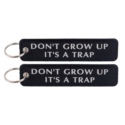 Embroidered Keys Tag Keychain - Personalized Key Identifier Fob