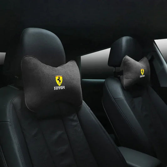 Ferrari Suede Neck Pillow - Black