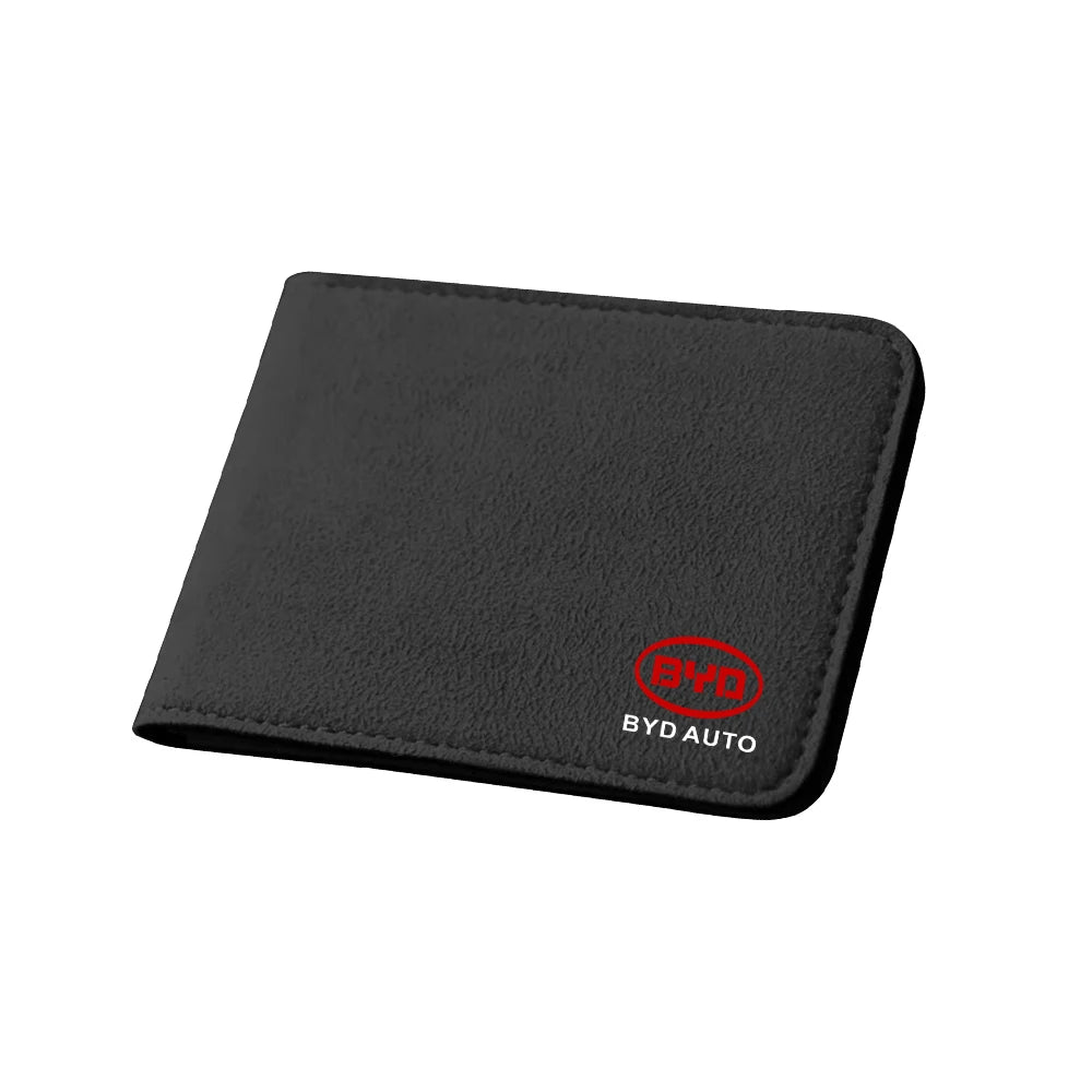 Suede-Style Driver Licence and Card Holder for BYD Models - black For BYD