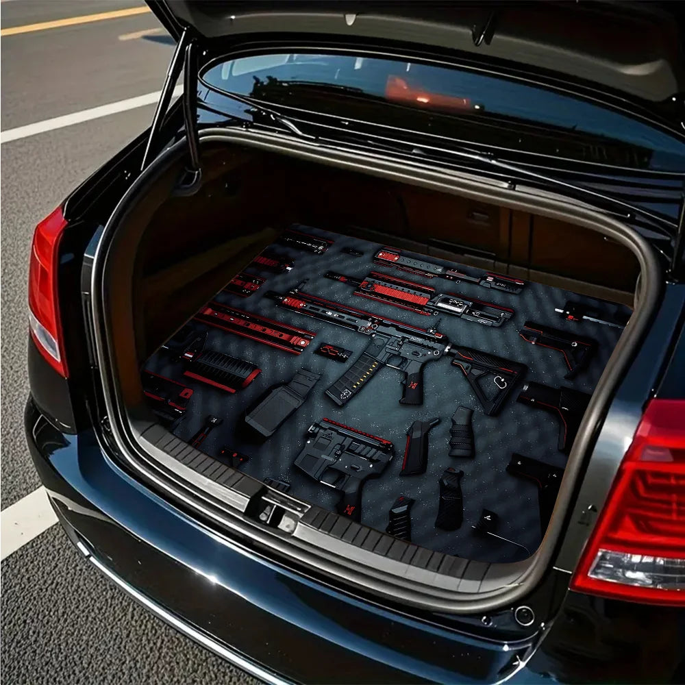 Gun Print Trunk Mat for Sedans, SUVs & Trucks