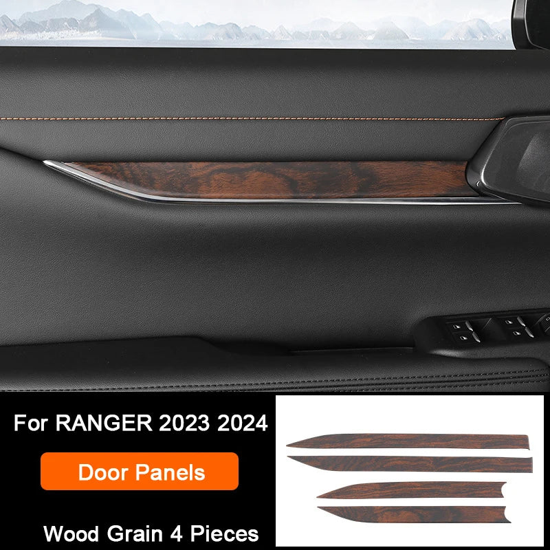 Ford Ranger Wildtrak Wood Grain Trim - Door Panels
