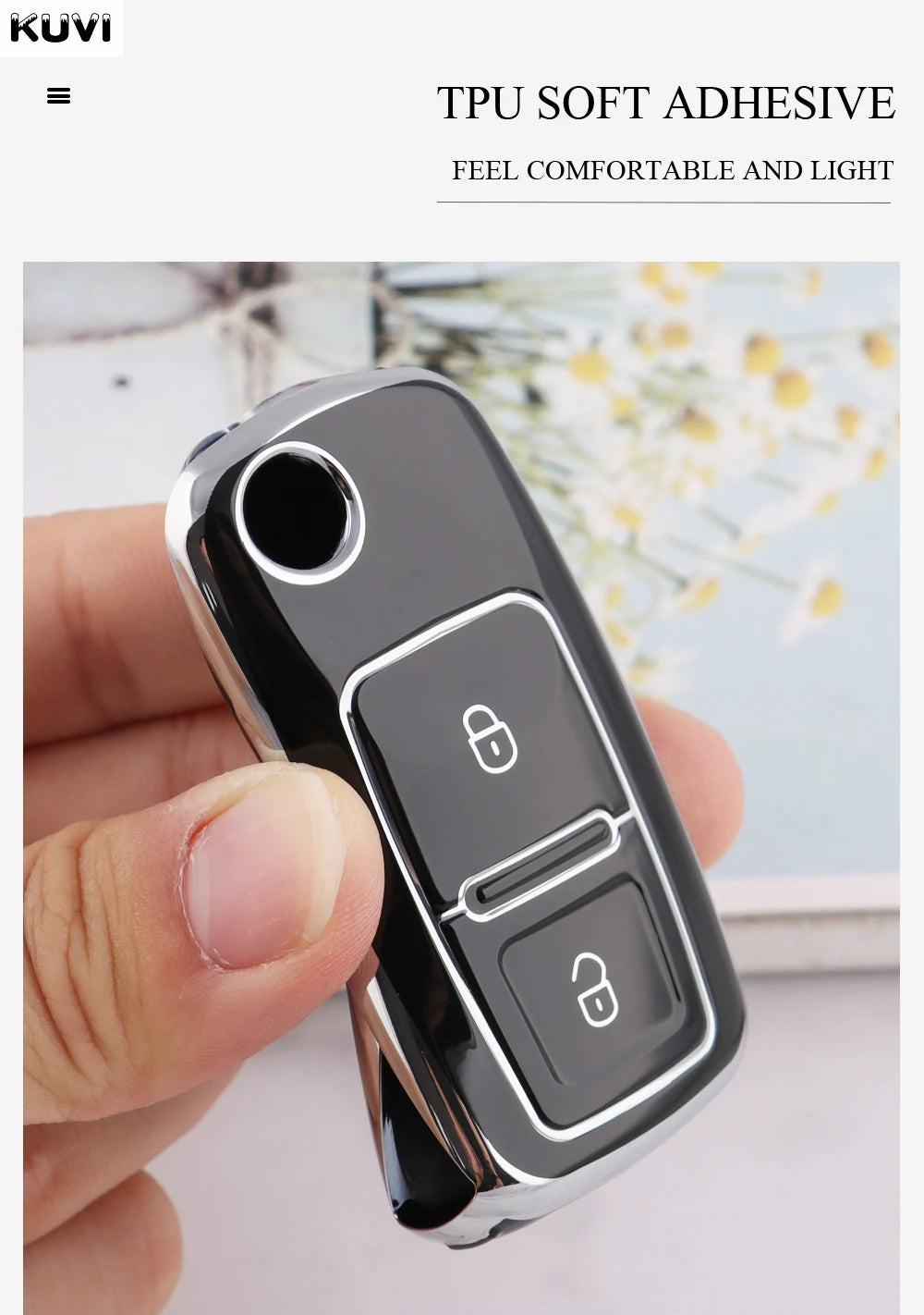 VW Polo, Golf MK4–MK6 & Passat TPU Key Case — 2 or 3 Button