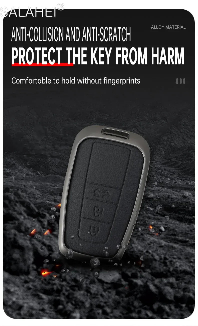 Toyota Key Cover - Zinc Alloy Case - B-red keyring