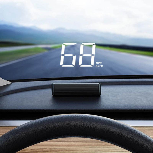 Car HUD GPS Digital Speedometer – Head-Up Display Windshield Projector - White