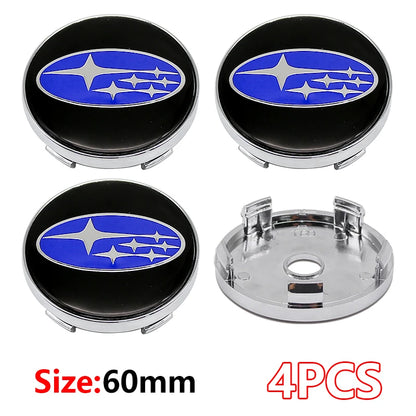 4Pcs ABS 60mm Subaru Wheel Hub Center Caps