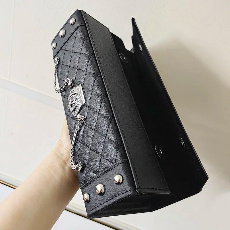 Punk Chain Leather Tissue Box Holder - Block Style Car Organizer