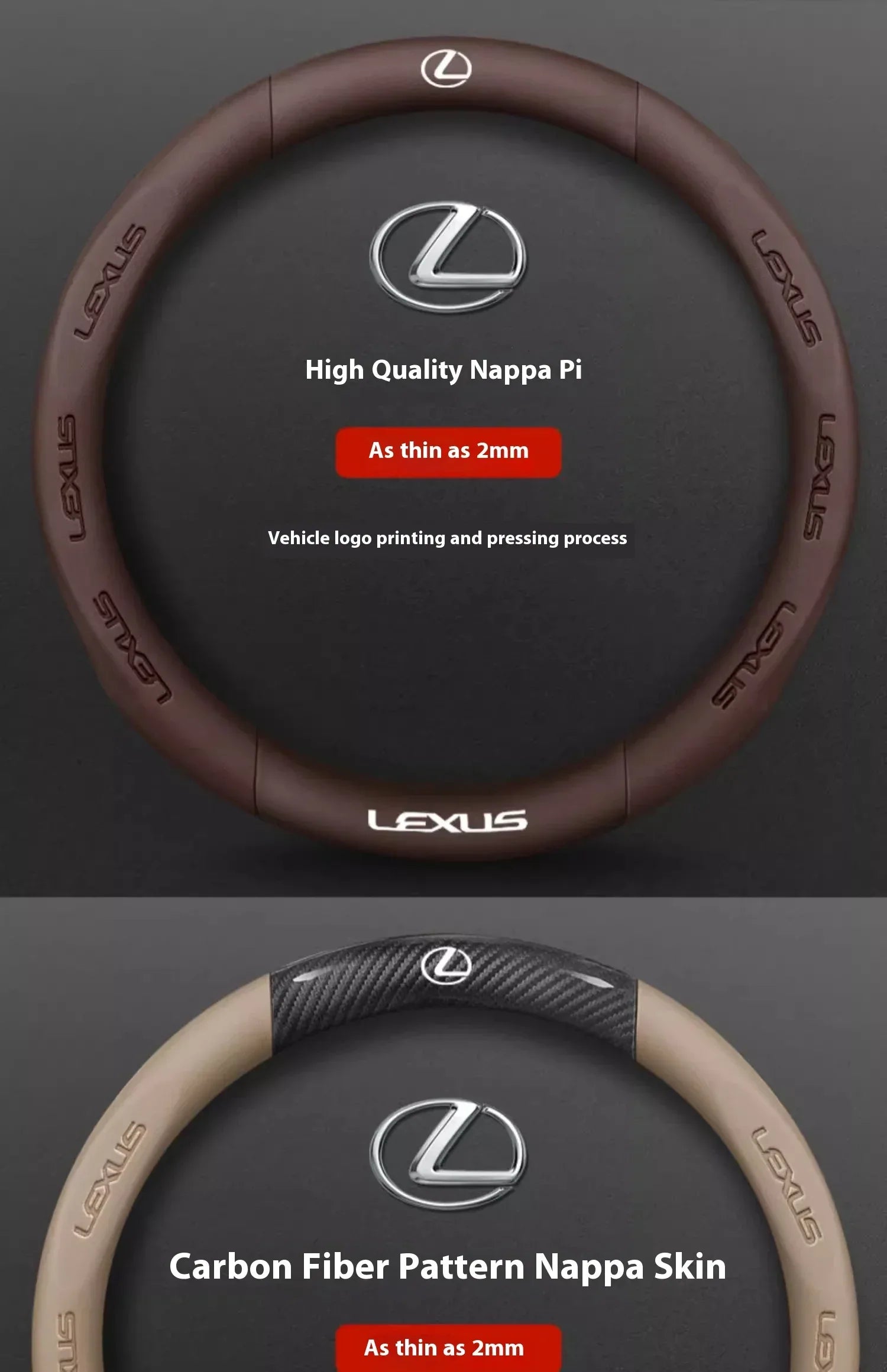 Lexus ES RX NX IS GS Suede Carbon Fiber Steering Wheel Cover - Ventilate Carbon