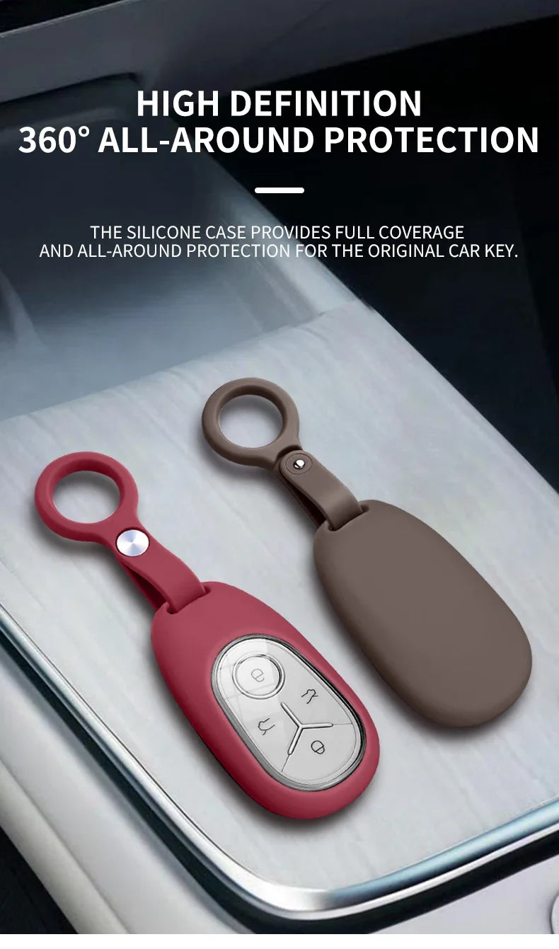 Geely EX2 Proton e.MAS 5 liquid silicone key cover - angle view