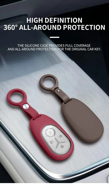 Geely EX2 Proton e.MAS 5 liquid silicone key cover - angle view
