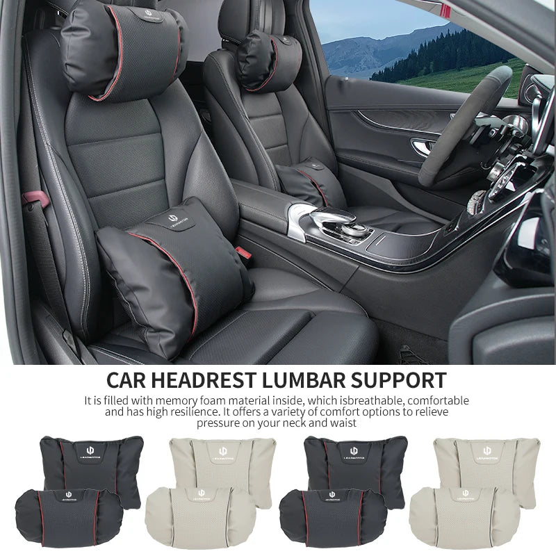 Leapmotor Car Seat Headrest & Lumbar Support Pillow Set