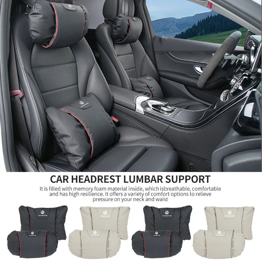 Leapmotor Car Seat Headrest & Lumbar Support Pillow Set