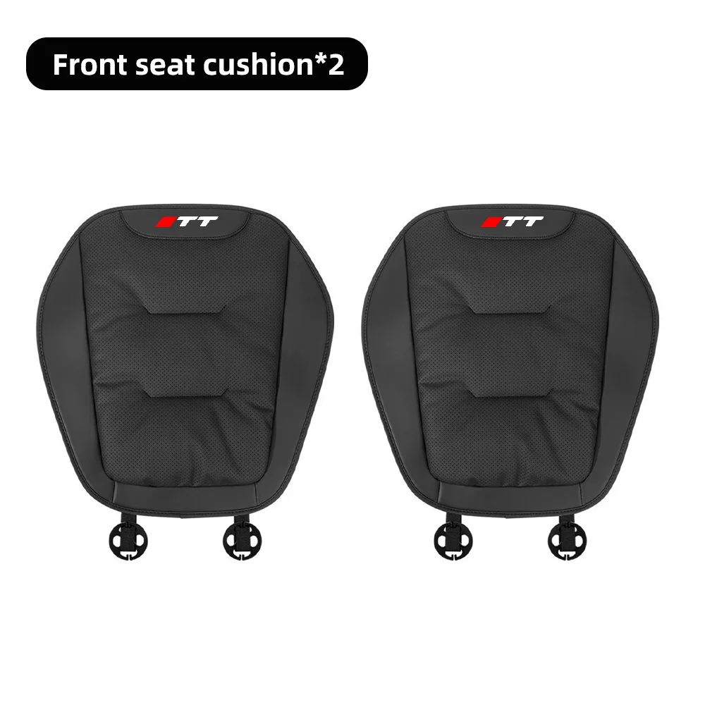 Leather Car Seat Cover Universal Four Seasons Car Front/Rear Seat Cushion for Audi Q3 Q7 Q8 TT Chair Protector Pad Accessories