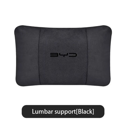 BYD Song Han Tang Qin EV DM Car Headrest & Lumbar Support Pillow - Waist Pillow Black