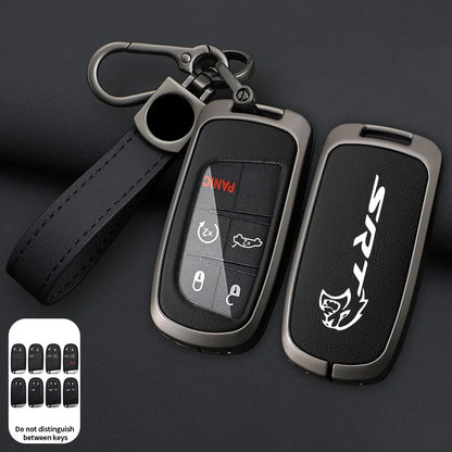 Dodge Zinc Alloy Key Case - A-black keyring